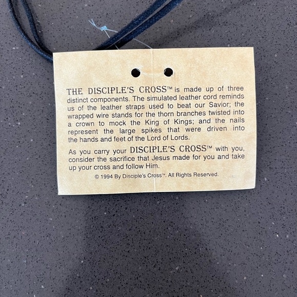 Teal Disciple’s Cross Necklace - Picture 4 of 6